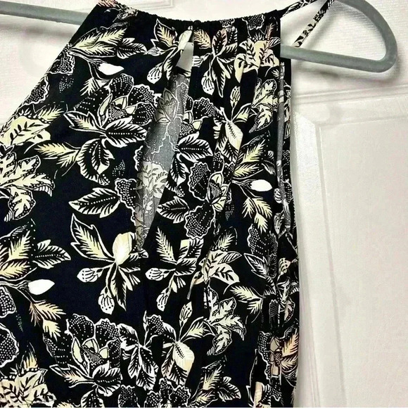 Old Navy Women Romper Sz S Black Tan Sleeveless Split Back Pockets Shorts Summer - Picture 5 of 13